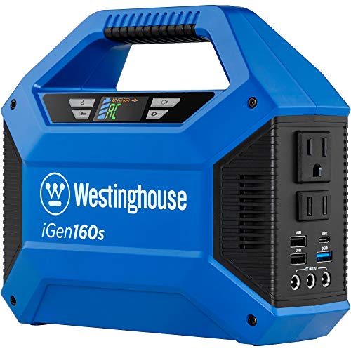 Westinghouse - iGen160s Portable Outdoor Power Equipment & 150 Peak 100W Outdoor Generator, Solar Solar, 155Wh Lithium-Ion Battery (Solar Panel Not Included)