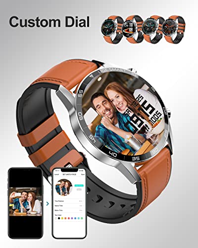 LIGE Smart Watch,1.3" Full Touch Screen Bluetooth Call Fitness Tracker with Heart Rate Sleep Monitor Blood Pressure IP67 Waterproof Sport Stainless Steel Mens Watches for iOS Android,Black, le black, men standard, fashion casual dress classic business
