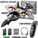 Akargol RC Plane 2.4Ghz Foam v17 Remote Control Airplanes - Helicopter Quadcopter for Adults and Kids, Spinning Drone, Gravity Sensing, Stunt Roll,Cool Light, 2 Battery, Gifts for Kids Boys