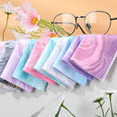 20 Pcs Microfiber Cleaning Cloth Cute Marble Design Microfiber Cloth Soft Multicolor Glasses Cleaner Cloth for Eyeglasses Camera Lens Cell Phone Screens Glasses, 6 x 6 Inches