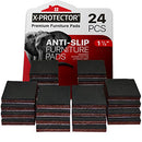 NON SLIP FURNITURE PADS X-PROTECTOR ? PREMIUM 24 pcs 1 1/2” Furniture Pad! Best Furniture Grippers - Rubber Feet - Furniture Floor Protectors for Keep in Place Furniture & Furniture Stoppers
