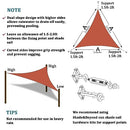 Shade&Beyond 12'x12'x12' Sun Shade Sail Triangle Canopy Rust Red Outdoor UV Sunshade Sail for Patio Yard Backyard Garden Lawn