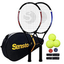 Senston Tennis Rackets for Adults 27 inch Tennis Racquets - 2 Player Tennis Set with 3 Balls,2 Grips, 2 Vibration Dampers