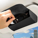 AIFUDA Glasses Organizer Box & Glasses Holders Clip for Car Sun Visor, Leather Sunglasses Clip Storage Case, Sunglasses Eyeglasses Mount with Ticket Card Clip Fits All Car Models