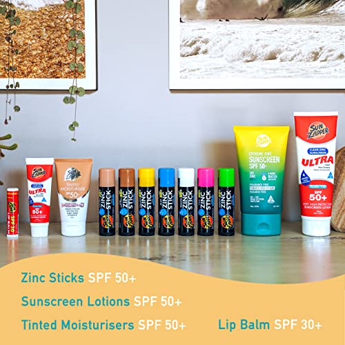 Sun Zapper SPF 50+ Medium Dark Skin Tone Zinc Stick Sunscreen 12 g