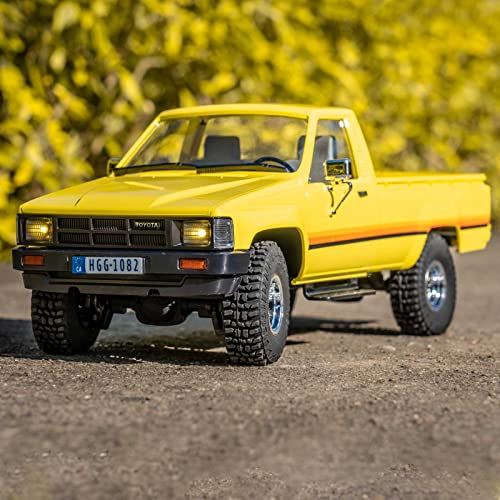 Fms 1/18 Scale Hilux RC Rock Crawler Model Car RC Trucks with LED Lights, 2.4Ghz 4WD Off-Road RC Vehicle RTR Hobby Electric Charging Remote Toy Rars for Adults Boys Kids