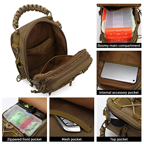 Lixada Fishing Bags, Fishing Tackle Storage Bag, Shoulder Bag, Fishing Equipment, Rod Storage, Tool Bag for Fishing, Hiking, Hunting, Camping and Camping