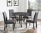 Roundhill Furniture Biony Gray Fabric Dining Chairs with Nailhead Trim Set of 2
