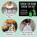 THEO'S MATS 60 Count Disposable Mats for Under High Chair - 100% Biodegradable & Compostable 47" x 29" Splat Mat Floor Covering | Baby Led Weaning Supplies for Home or Restaurants