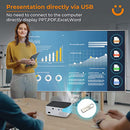 Yaber 5G WiFi Bluetooth Projector 9000 Lumens 1080P FullHD Portable Projector, 4K Supported, 350" Home &Outdoor Theater, PPT Presentation Projector Compatible with iOS/Android/PC/TV Stick/DVD/PS5