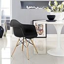 Modway, Wood, Black, One Dining Armchair