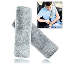 Soft Seat Belt Pad Cover - Zone Tech Gray Traveling Bag Shoulder Strap Comfortable Universal Fit Car Safety Seat Belt Faux Sheepskin Cover - 2 Pk