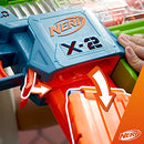 Nerf Elite 2.0 Double Punch Motorized Dart Blaster, Rapid Alternating Barrels, 50 Nerf Elite Darts, 2X 10-Dart Clips, Ages 8 & Up