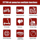 FITTOO High Pressure Bicycle Bike Hand Air Pump, Tire Tube Floor Pump, for Road Bike, MTB, Hybrid, Wheelchair, Electric Bike, Scooter, Balls, Balloons etc.