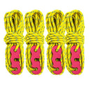 Azarxis 4 Pack 3mm Reflective Cord Pack, Tent Guyline Rope High-Strength Lightweight 13ft per Piece with 4 Pack Aluminum Cord Adjuster for Tying Down Tarps, Camping Tent, Outdoor Packaging (Yellow)