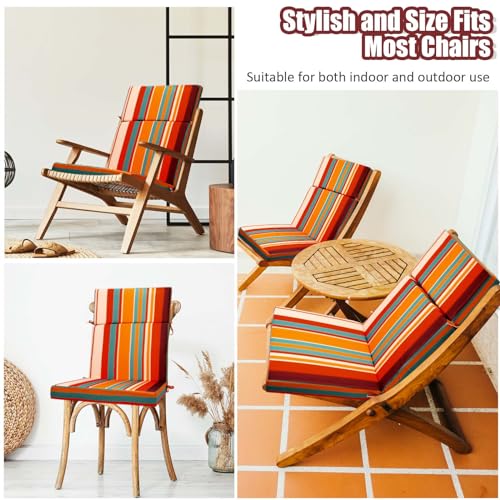 Chitidr 6 Pack High Back Outdoor Chair Cushions Bulk, Waterproof Sponge Foam Outdoor Rocking Chair Cushions, Outdoor Chair Cushion Seat and Back Patio Chair Pad for Indoor and Outdoor (Boho)
