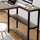 Luxsuite Computer Desk with Shelf L Shape Study Table Writing Workstation Corner Desk Home Office Oak