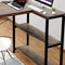 Luxsuite Computer Desk with Shelf L Shape Study Table Writing Workstation Corner Desk Home Office Oak