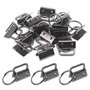 Swpeet 20pcs 25mm Key Fob Hardware 1 Inch for Wristlet Keychain, Gun-Black, 1 Inch