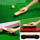 3 Set Billiards Pool Table and Rail Brush Including 12 Pieces Pool Cue Chalk Cubes Snooker Table Wooden Cleaning Brush Kit Table Billiards Accessories, 9 Inches (Beige)