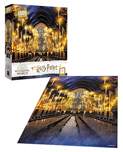 USAopoly Harry Potter Great Hall 1000 Piece Jigsaw Puzzle | Artwork from Harry Potter Films Featuring Hogwarts Great Hall | Official Collectible Harry Potter Merchandise Multicolor