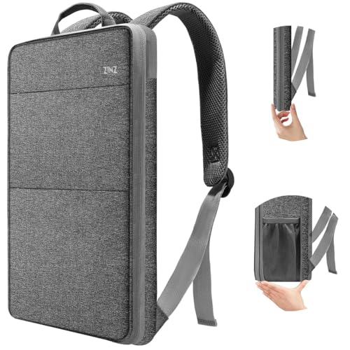 Slim & Expandable Laptop Backpack 15 15.6 16 Inch Sleeve with USB Port, Spill-Resistant Notebooks Bag Case for Most 14-16 Inch MacBooks Surface-Books Dell HP Lenovo Asus Computers, Dark Gray