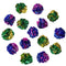 Chiwava 24PCS 2.4" Mylar Balls Shiny Crinkle Cat Toys Ball Kitten Crackle Lightweight Play Assorted Color
