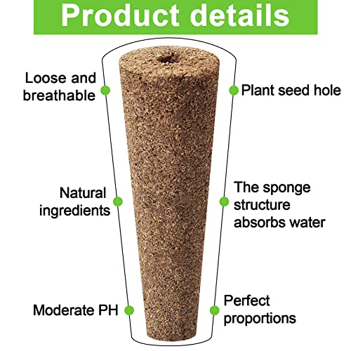 200 Packs Hydroponics Grow Sponges Replacement Growth Sponges Root Plugs Pods Kit for Indoor Hydroponic Garden Patio Lawn Plant Growth System Seed Starting Accessories