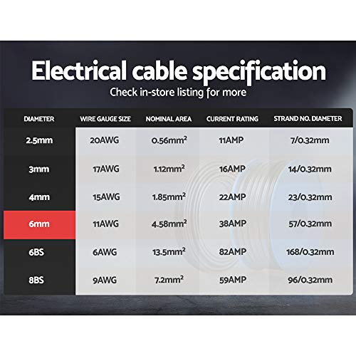 6MM Twin Core Wire Electrical Cable Electric Extension 10M Car 450V 2 Sheath