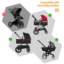 Hianjoo Baby Stroller Sun Cover, Sun Shade for Stroller Universal Baby Stroller Umbrella Baby Carriage Awning Waterproof Anti-UV 50+ Stroller Cover Trolley Canopy Rolling Blind Function, Black