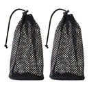 VGOL 2PCS Golf Ball Bag Nylon Drawstring Mesh Pouch Golf Ball Storage Bag for 48-56 Golf Balls Gym Bag Golf Accessory Outdoor Sports Supplies Black