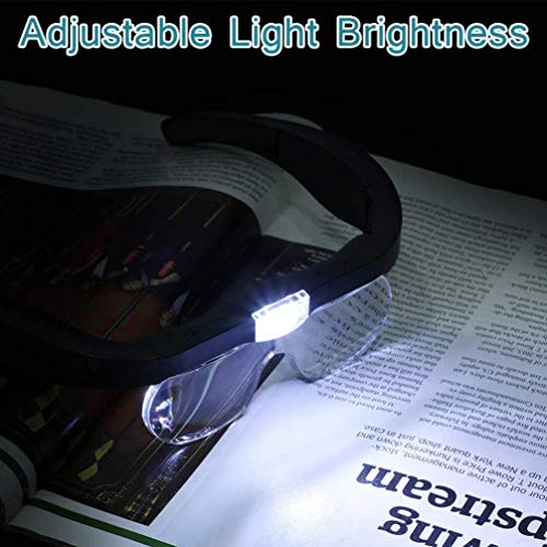 POPETPOP Magnifier Led Magnifying Glass Screen Glasses Reading Glasses with Lights Magnifying Glasses with Light Led Magnifying Eyewear Magnifying Glass with Light Reading Magnifying Glass