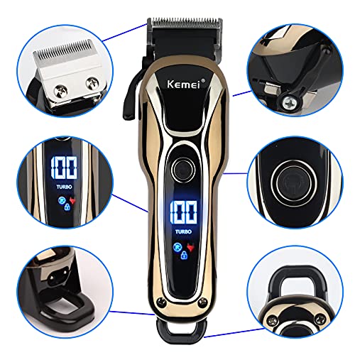 KEMEI Hair Clippers for Men Trimmer for Men Professional Hair Trimmer Beard Trimmer Barber Hair Cut Grooming Kit Machine Cordless Quiet.KM-1990