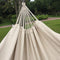 Macrame Cotton Camping Boho Hammock Woven Hanging Rope Chair Porch Swing with Crochet Fringe for Balcony Backyard Patio Garden Pool Outdoor and Indoor Natural White