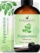 Handcraft Peppermint Essential Oil - 100% Pure and Natural - Premium Therapeutic Grade with Premium Glass Dropper - Huge 4 fl. oz