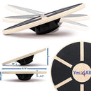 Yes4All Wooden Wobble Balance Board - Wobble Board for Physical Therapy, Balance Board for Standing Desk, Core Training, Exercise Balance Stability Trainer (Black)