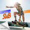 SereneLife Complete Standard Skateboard Mini Cruiser - 6 Ply Canadian & Bamboo Maple Deck Complete Double Kick Skate Board W/ 5" Aluminum Trucks - for Kids, Teens, Adults - SL5SBGR (Aqua)