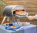 ROCCBOX Gozney Portable Outdoor Pizza Oven - Includes Professional Grade Peel, Built-In Thermometer and Safe Touch Silicone Jacket Propane Gas Fired, With Rolling Wood Flame Grey (RBX1GREYDE)