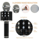 GOMINIMO 4 in 1 Wireless Bluetooth Karaoke Microphone with Record Function: Easy Connect, Rechargeable Battery, Multifunction (Black)