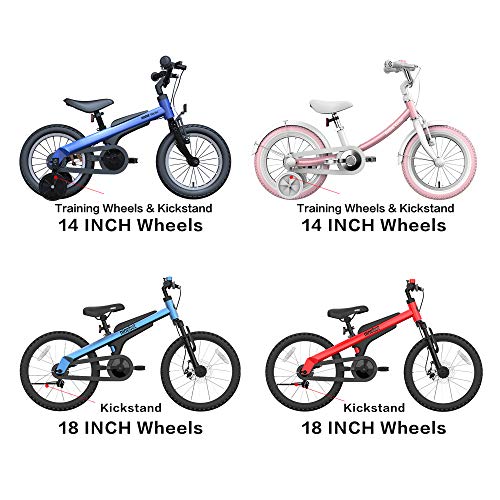 Segway Ninebot 18" Kids Bike Ages 5-10, w/Aerospace Aluminum Frame, Enclosed Chain, Shock Absorbing Suspension, Disc Brakes and Kickstand - Blue