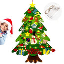 Felt Christmas Tree Set for Toddlers Kids with 3m/9.8ft Led String Light, 3.2ft/98cm Wall Hanging DIY Christmas Tree with 32 Detachable Ornaments for Xmas Home Decoration