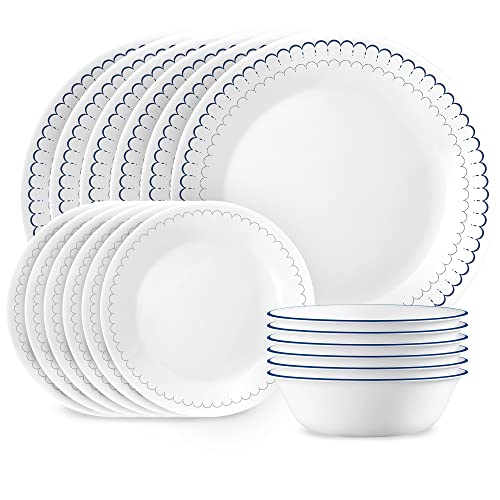 Corelle Vitrelle Dinnerware Set, Caspin Lace (18-Piece Set)