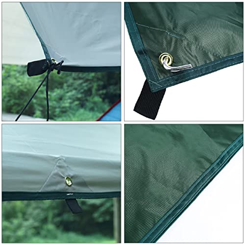 TRIWONDER Hammock Tarp Waterproof UV Blocking Tent Camping Rain Fly Tarpaulin Tent Footprint Canopy Shelter Cover (Green, M - 9.8 x 16.4 ft)