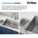 Kraus KHU100-32 32-inch 16 Gauge Undermount Single Bowl Stainless Steel Kitchen Sink