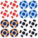 Acclaim Lawn Bowls Identification Stickers Markers Standard 5.5 cm Diameter 4 Full Sets Of 4 Self Adhesive Two Colour Segmented Mixed Colours (E)