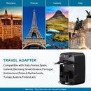 Heymix Universal Travel Adapter, International Power Adapter USB C, World Travel Power Plug With USB, All In One Travel Plug Adapter For EU/US/UK/India/Bali To AUS Compatible With Iphone/Sumsang/Pixel