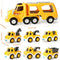 Toddel Toys Car for Boys Die-cast Construction Toys Car Carrier Vehicle Toy Set Kids Toys Truck for Engineering Transporter Truck Mini Excavator/Crane/Mixer Trucks/Dumper/Hook car Drillcarriage