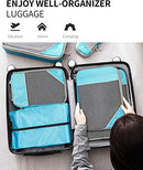 Compression Packing Cubes, Set of 6 Areaphmet Travel Packing Organisers travel packing cubes set Compression Bags for Travel Luggage Organizers for Suitcases Travel Accessories (Dark-Bue 6pcs)