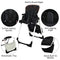 BABY JOY High Chair for Babies & Toddlers, Foldable Highchair with Multiple Adjustable Backrest, Seat Height and Footrest, Removable Tray, Detachable PU Leather Cushion, Built-in Rear Wheels (Black)