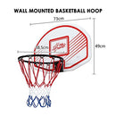 Genki Indoor Mini Basketball Hoop Wall Mounted Basketball Backboard Ring Net Set 73 x 49cm for Adults Kids Home Outdoor Office Door